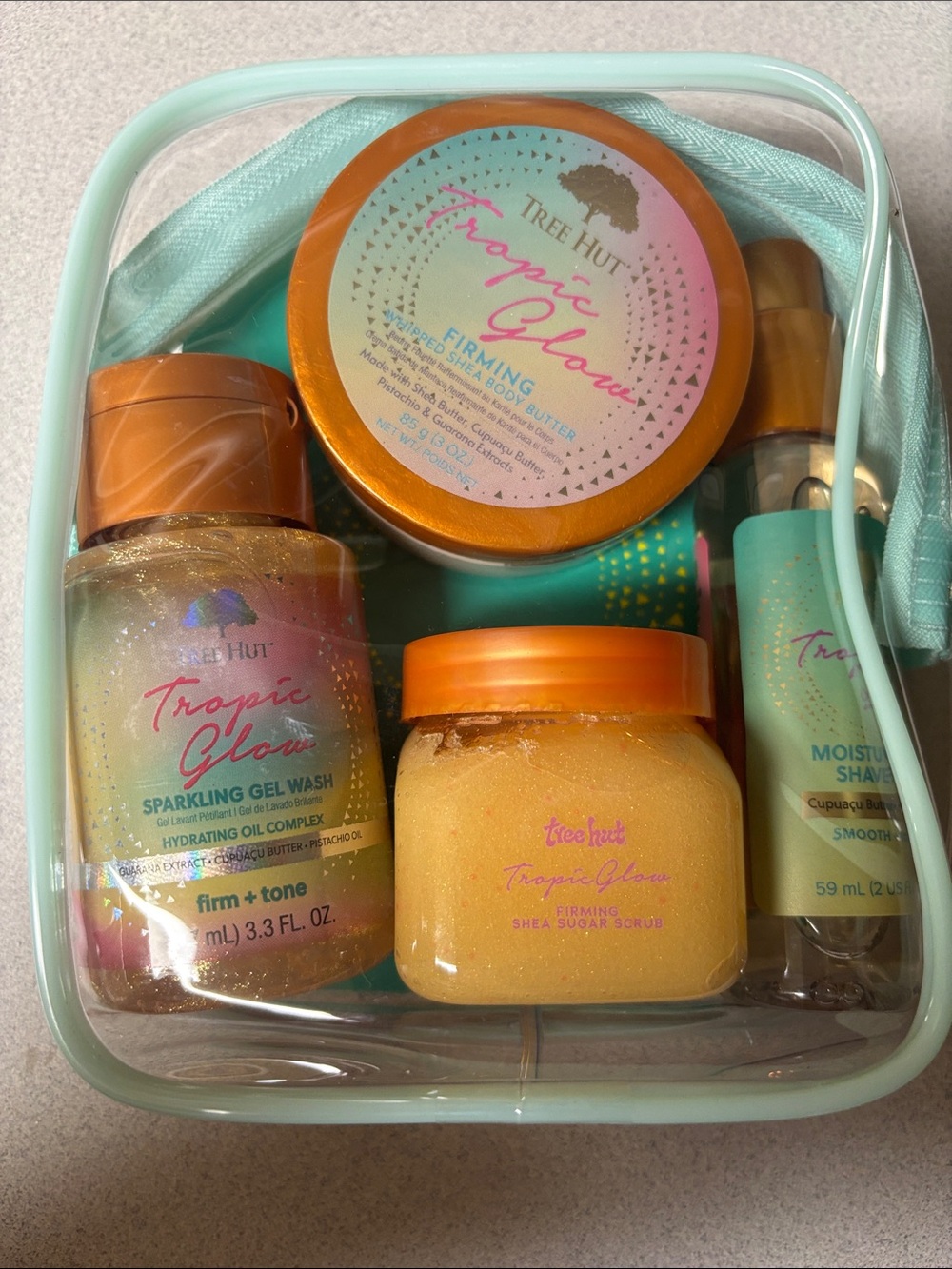 Brand new Tree Hut Tropic Glow Getaway Kit summer mini travel kit